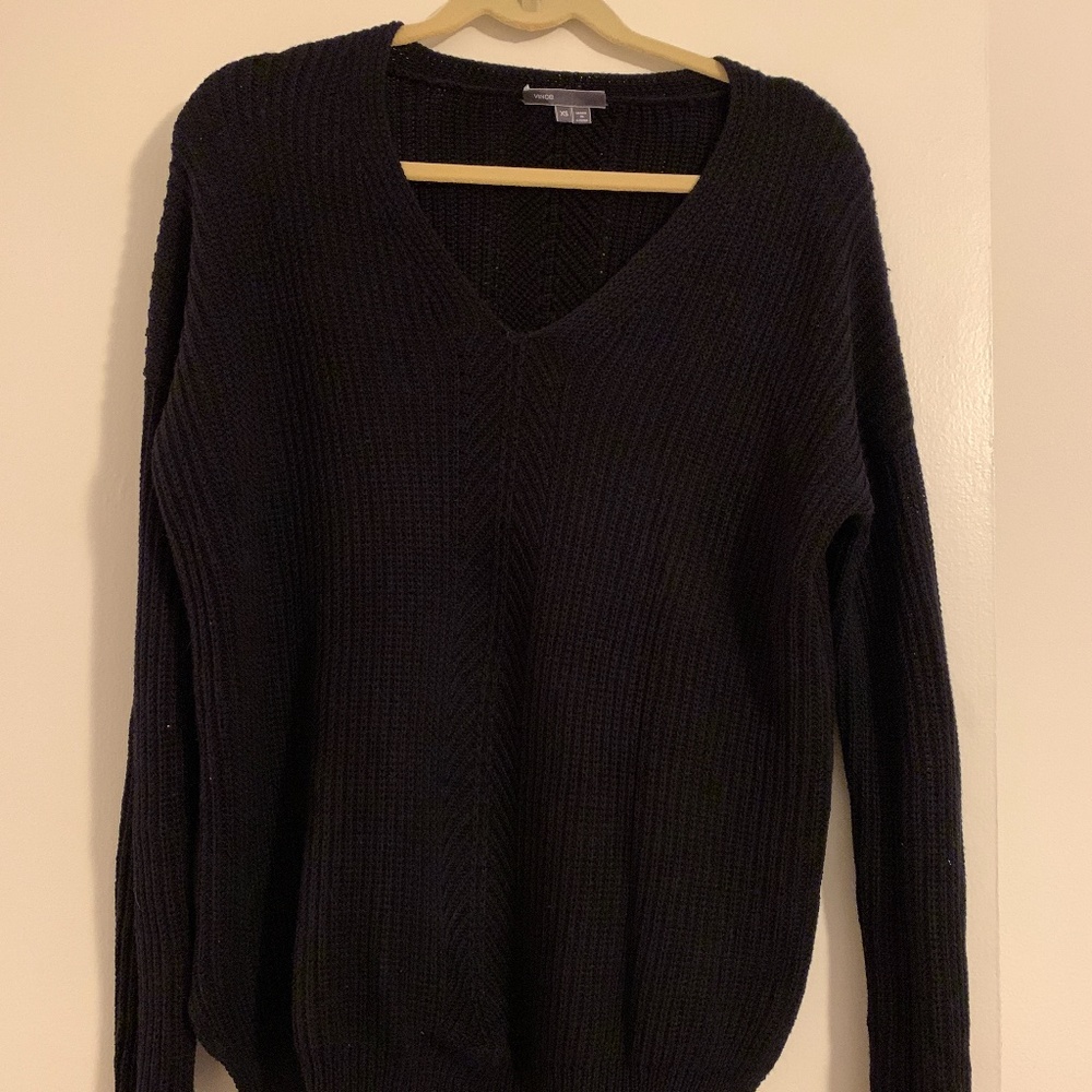 Vince Black Cable Knit Sweater